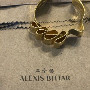 Alexis Bittar Gold Sculptural Bracelet